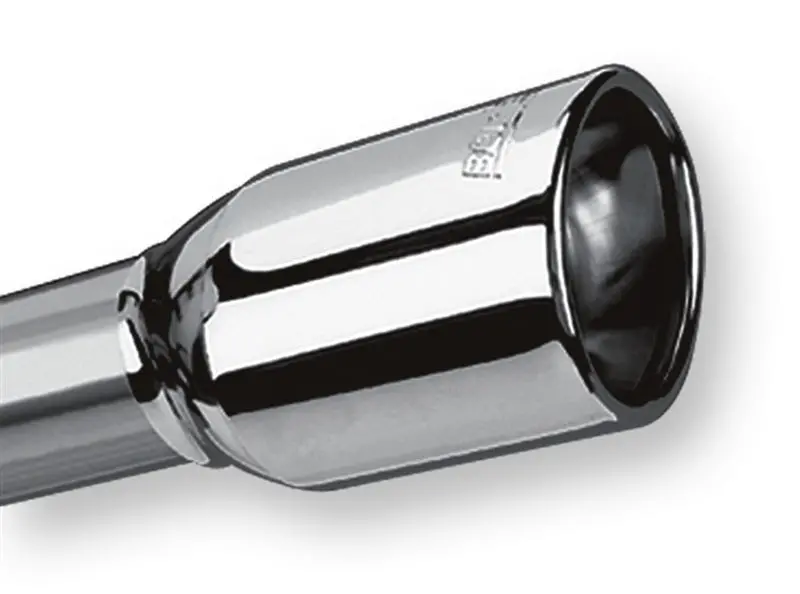 Borla Polished Oval Exhaust Tip – Single Exit, Angle-Cut, 2.25In Inlet / 3.625 X 2.0In Outlet 1