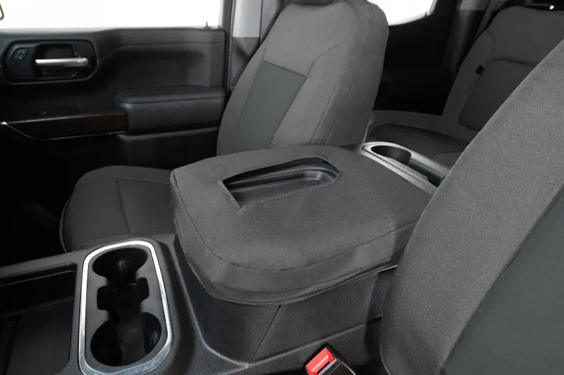 Covercraft Precisionfit Front Row Seat Covers For 2021–2024 Chevrolet Tahoe – Silver/Charcoal 1