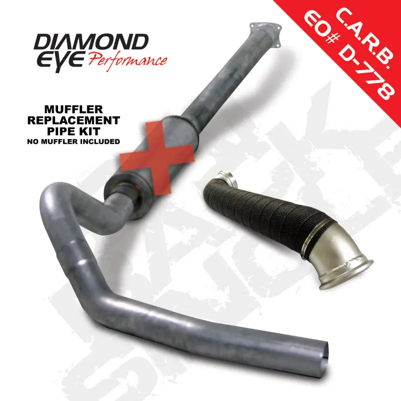 Diamond Eye 4-Inch Cat-Back Exhaust Kit – Stainless Steel, Muffler-Resonator-Pipe Configuration For 2004–2005 Chevy/Gmc 6.6L Duramax 2500/3500 Trucks 1