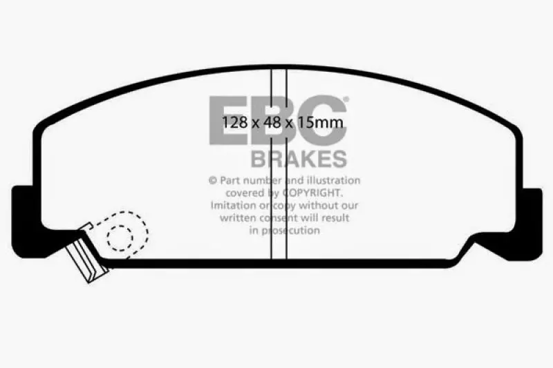 Ebc Greenstuff Front Brake Pads For 1984–1985 Honda Accord Sedan (1.8L) 1