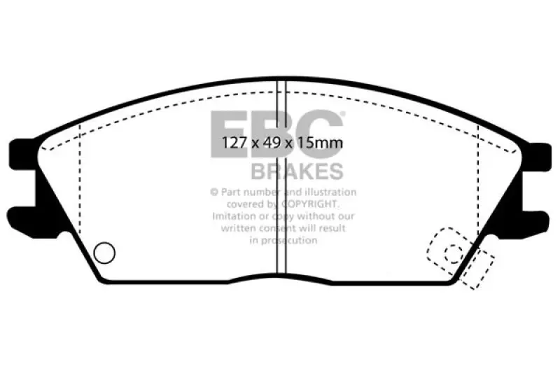 Ebc Ultimax2 Front Brake Pads For 1995–1999 Hyundai Accent 1