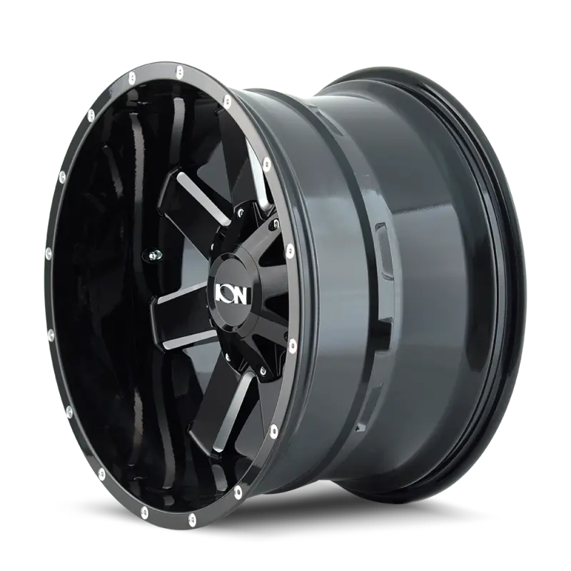 Ion Type 141 Gloss Black Milled Alloy Wheel – 18×9", 6×135 Bolt Pattern, 18Mm Offset, 106Mm Hub Bore 1