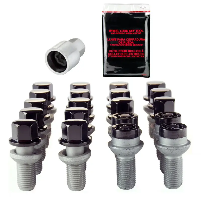 Mcgard 5-Lug Hex Security Wheel Lock Kit – Radius Seat, M14X1.5 Thread, 17Mm Hex, 26.3Mm Shank, Black Finish 1