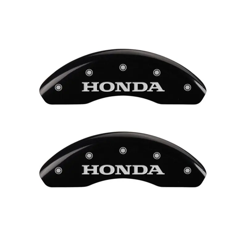 Mgp Engraved 4-Piston Caliper Covers – Front (Honda Logo), Rear (H Logo), Black Finish With Silver Accents 1