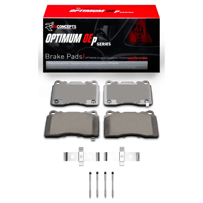 R1 Optimum Oe Front Brake Pad & Hardware Kit For 2003–2015 Mitsubishi Lancer 1