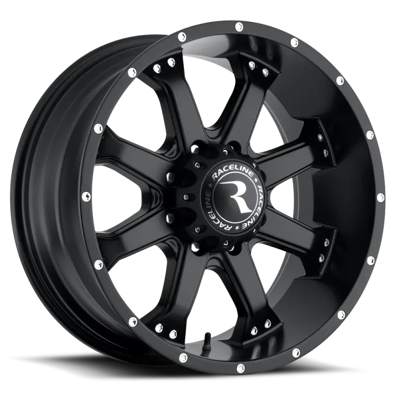 Raceline Assault Forged Alloy Wheel – 20X9 Inches, 6X139.7Mm Bolt Pattern, 18Mm Offset, 106.1Mm Center Bore, Satin Black Finish 1