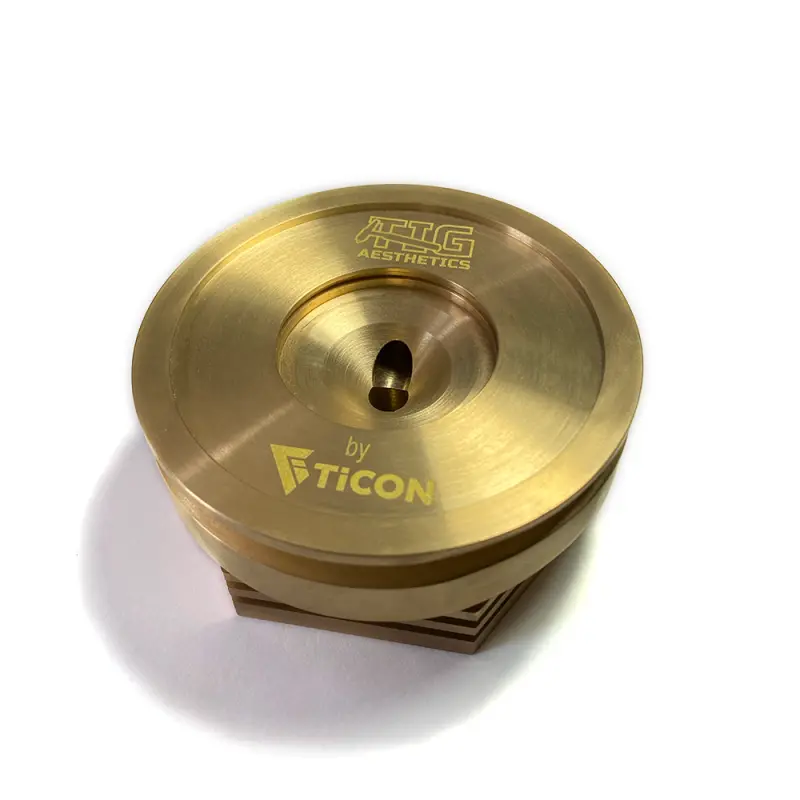 Ticon Industries Tig Aesthetics 4-Inch Universal V-Band Heat Sink With Purge Port – Tellurium Copper 1