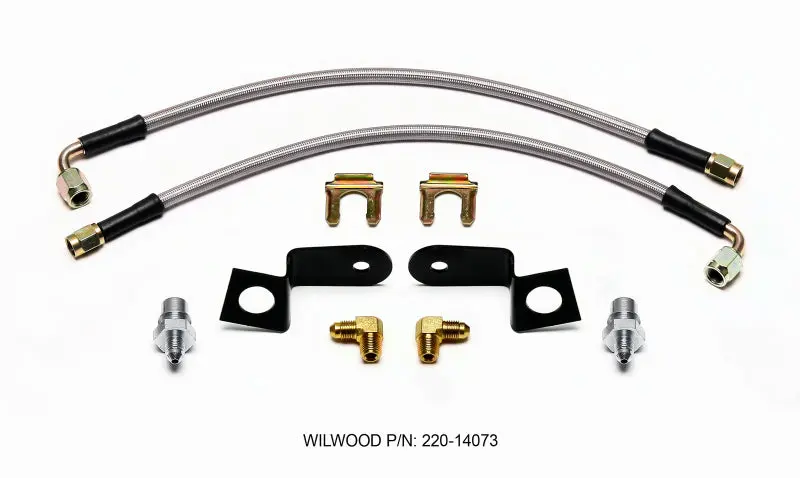 Wilwood Flexline Brake Hose Kit – 14-Inch, M10×1.00, 90-Degree Fitting 1