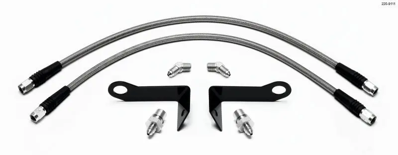 Wilwood Flexline Brake Hose Kit – Front Axle, Compatible With 2005–2008 Ford Mustang Sl4/Sl6 Calipers 1