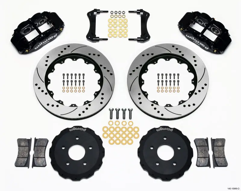 Wilwood Narrow Superlite 6R Front Hat Kit – 14" Drilled Rotor, Backdraft Design (Bmw E36-Compatible) 1
